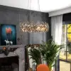 Crystack Modern 6-Light Tiered Crystal Chandelier with Adjustable Cables