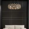 Crystack Modern 6-Light Tiered Crystal Chandelier with Adjustable Cables