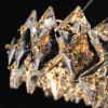 Crystack Modern 6-Light Tiered Crystal Chandelier with Adjustable Cables