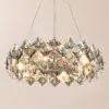 Crystack Modern 6-Light Tiered Crystal Chandelier with Adjustable Cables