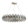Crystack Modern 8-Light Tiered Crystal Chandelier with Adjustable Cables