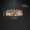 Crystack Modern 8-Light Tiered Crystal Chandelier with Adjustable Cables