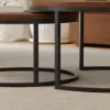 Fero 60 - 80 cm Walnut Round Nesting Coffee Table