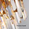 Kitoney Modern Gold 3-Light Tiered Crystal Chandelier for Living Room and Dining Room