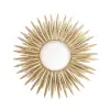 33.7" Luxury Creative Gold Sunburst Large Metal Wall Mirror Decor Art for Living Room