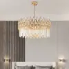 Ketose Modern Gold 9-Light Crystal Chandelier with Adjustable Chain