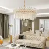 Ketose Modern Gold 9-Light Crystal Chandelier with Adjustable Chain