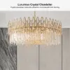 Ketose Modern Gold 9-Light Crystal Chandelier with Adjustable Chain
