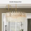 Ketose Modern Gold 9-Light Crystal Chandelier with Adjustable Chain