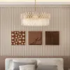 Ketose Modern Gold 6-Light Crystal Chandelier with Adjustable Chain