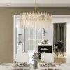 Ketose Modern Gold 6-Light Crystal Chandelier with Adjustable Chain