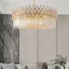 Ketose Modern Gold 6-Light Crystal Chandelier with Adjustable Chain