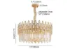 Ketose Modern Gold 6-Light Crystal Chandelier with Adjustable Chain