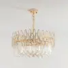 Ketose Modern Gold 6-Light Crystal Chandelier with Adjustable Chain