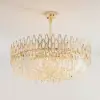 Ketose Modern Gold 6-Light Crystal Chandelier with Adjustable Chain