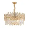 Ketose Modern Gold 6-Light Crystal Chandelier with Adjustable Chain