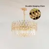 Ketose Modern Gold 6-Light Crystal Chandelier with Adjustable Chain