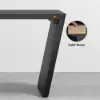 Modern 180 cm Rectangular Black Rubberwood Desk with Drawer