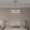 Fixedo Modern Glass Chandelier with Round Frame in Brass and Adjustable Cables