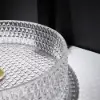 Vessel Transparent Diamond Shaped Crystal Glass Bathroom Wash Sink