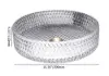 Vessel Transparent Diamond Shaped Crystal Glass Bathroom Wash Sink