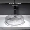 Vessel Transparent Diamond Shaped Crystal Glass Bathroom Wash Sink