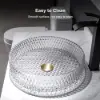 Vessel Transparent Diamond Shaped Crystal Glass Bathroom Wash Sink