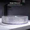 Vessel Transparent Diamond Shaped Crystal Glass Bathroom Wash Sink