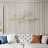 Picture of Luxury Creative Metal Branch & Birds Wall Decor Home Art in Gold in Living Room