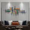 1500mm Modern Large Metal Wall Decor Unique Home Hanging Wall Art Decor in Gold & Black