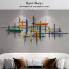 1500mm Modern Large Metal Wall Decor Unique Home Hanging Wall Art Decor in Gold & Black