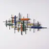 1500mm Modern Large Metal Wall Decor Unique Home Hanging Wall Art Decor in Gold & Black