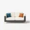 Vertex Modern Leather 3-Piece Living Room Sofa Set – Gray Beige Faux