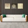 Picture of Wovent Modern Beige Faux Leather Tufted Sofa & Loveseat Living Room Set of 3