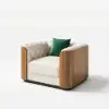 Picture of Wovent Modern Beige Faux Leather Tufted Sofa & Loveseat Living Room Set of 3