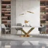 Modern Light Grey Velvet Dining Chair with Cushioned Seat, 2 Pieces