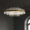 Fixedo Modern Tiered Crystal LED Chandelier in Brass Light – AUD-H0382