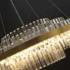Fixedo Modern Tiered Crystal LED Chandelier in Brass Light – AUD-H0382