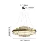 Fixedo Modern Tiered Crystal LED Chandelier in Brass Light – AUD-H0382