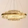 Fixedo Modern Tiered Crystal LED Chandelier in Brass Light – AUD-H0382