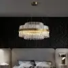 Fixedo Modern Tiered Crystal LED Chandelier in Brass Light – AUD-H0383