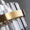 Fixedo Modern Tiered Crystal LED Chandelier in Brass Light – AUD-H0383