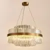 Fixedo Modern Tiered Crystal LED Chandelier in Brass Light – AUD-H0383