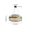 Fixedo Modern Tiered Crystal LED Chandelier in Brass Light – AUD-H0383