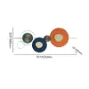 Picture of Modern Metal Wall Decor Geometric Round Home Wall Art Orange & Gold & Blue Living Room