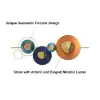 Picture of Modern Metal Wall Decor Geometric Round Home Wall Art Orange & Gold & Blue Living Room