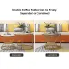 Modern 2-Piece Round Pandora Nesting Coffee Table Set with Sintered Stone Top