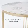 Modern 2-Piece Round Pandora Nesting Coffee Table Set with Sintered Stone Top