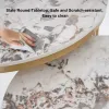 Modern 2-Piece Round Pandora Nesting Coffee Table Set with Sintered Stone Top