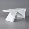 Modern 180 cm Rectangular White Writing Desk with Arched Base